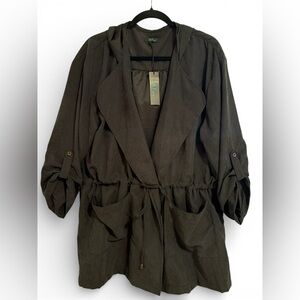 Sky Plus - Light Weight Open Front Hooded Jacket